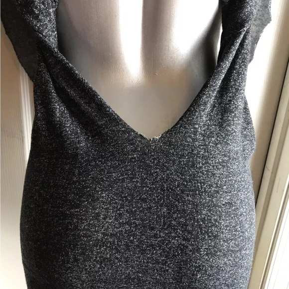 Anthropologie Sparkle & Fade Top Open Knot Back-  Gray Black Mix -Size M - Picture 5 of 9